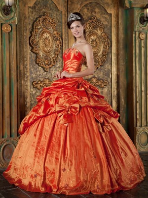 Orange Red Quinceanera Dresses